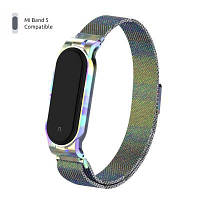 Оригінал! Ремінець до фітнес браслета Armorstandart Milanese Magnetic Band для Xiaomi Mi Band 5 Rainbow (ARM56851) - Вища Якість!