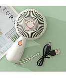 Вентилятор ручний Mini Fan ZB103 акумуляторний Білий, фото 3