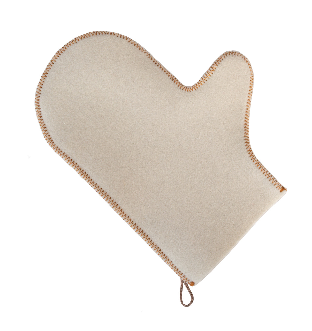 Рукавиця біла з натуральної повсті, фото 1