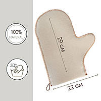 Рукавиця біла з натуральної повсті, фото 2