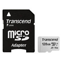 Оригінал! Карта пам&apos;яті Transcend 128GB microSDXC class 10 UHS-I U3 (TS128GUSD300S-A) - Вища Якість!