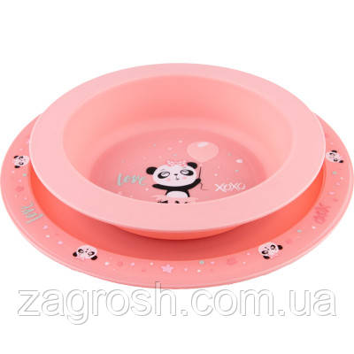 Promo Ціна! Набір дитячого посуду Canpol babies Exotic Animals Рожевий 2 шт. (56/523_pin) - тільки на ZaGrosh.com.ua