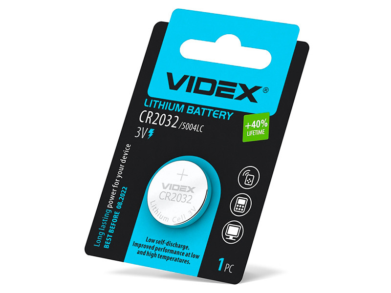 Батарейка літієва Videx CR2032 BLISTER CARD 1 шт
