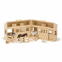 Оригінал! Ігровий набір Melissa&Doug Дерев&apos;яна конюшня з конячками (MD3704) - Вища Якість!