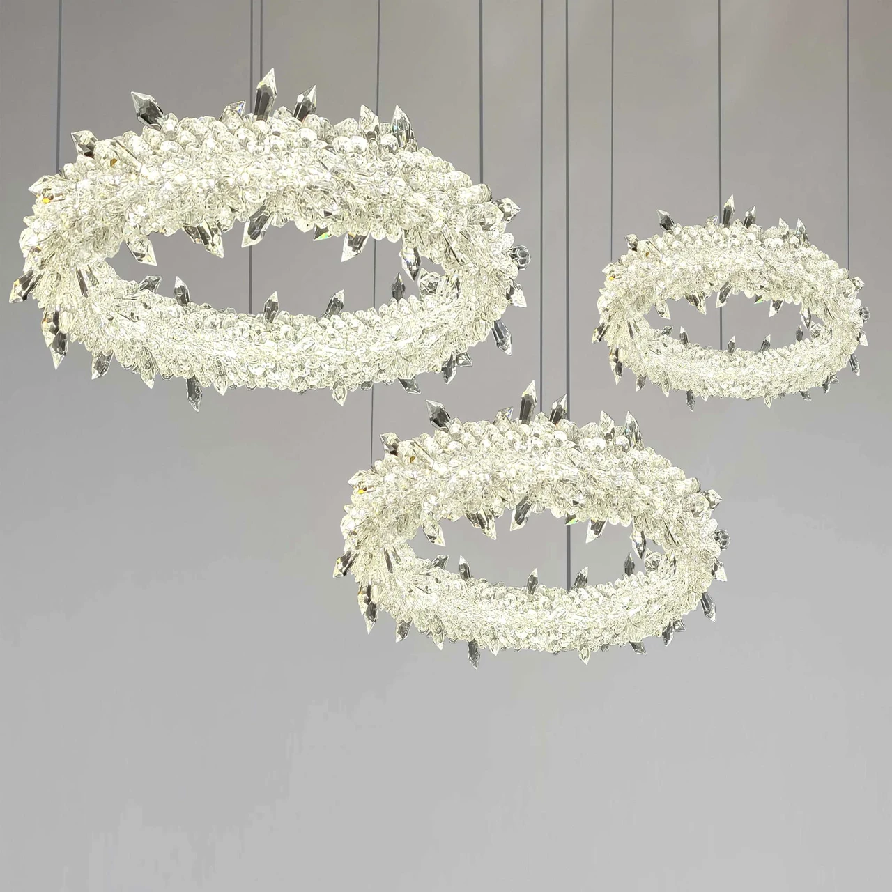 Кришталева яскрава люстра 2053/3GD, фото 1