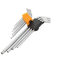 Оригінал! Набір інструментів Tolsen ключів Торкс з отвором 9 шт Т10-Т50 (20056) - Вища Якість!