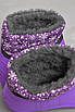 Дутики жіночі на хутрі фіолетового кольору 184842T Безкоштовна доставка, фото 4
