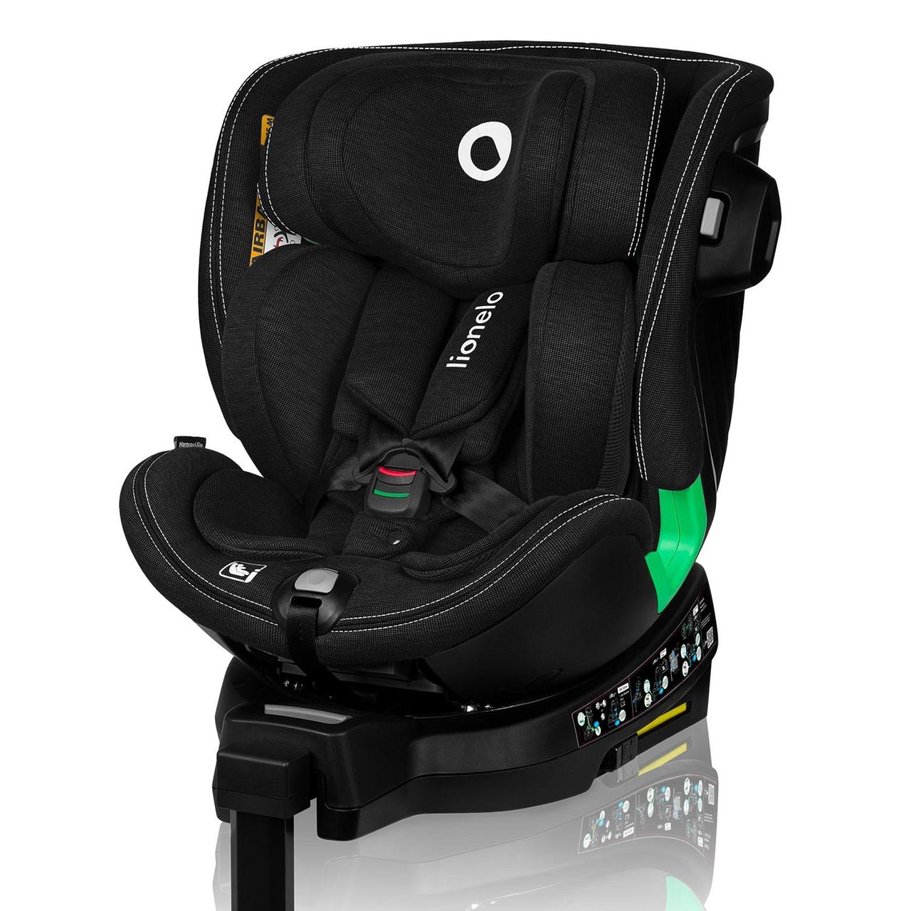 Дитяче автокрісло Lionelo HARMONY I-SIZE BLACK CARBON BAMBOO, фото 1