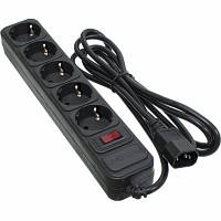 Оригінал! Мережевий фільтр живлення Patron 2 m3*1mm2 (SP-1055U) 5 розеток BLACK (EXT-PN-SP-1055U) - Вища Якість!