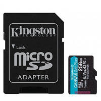 Оригінал! Карта пам&apos;яті Kingston 256GB microSDXC class 10 UHS-I U3 A2 Canvas Go Plus (SDCG3/256GB) - Вища Якість!