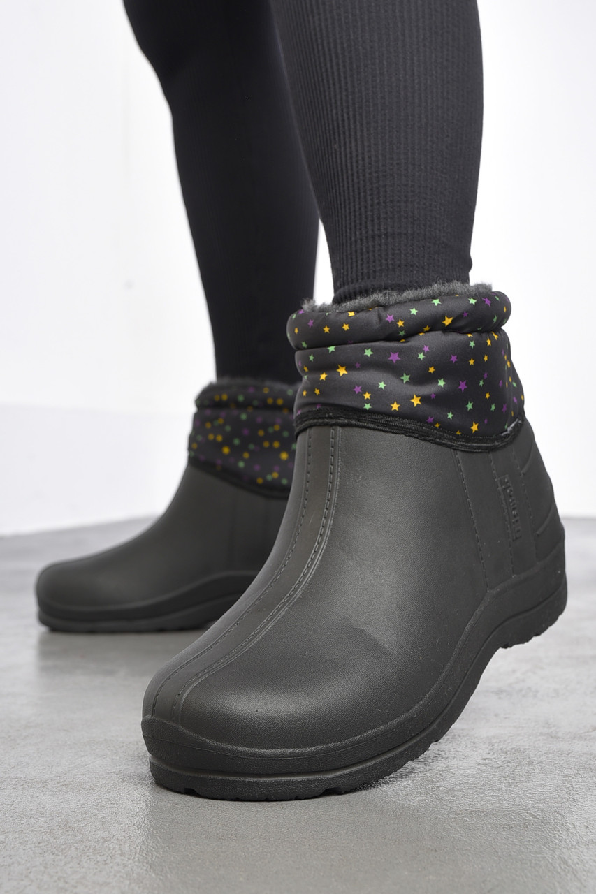 Дутики жіночі на хутрі чорного кольору 185677T Безкоштовна доставка, фото 1