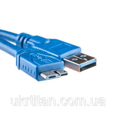 Оригінал! Дата кабель USB 3.0 AM to Micro 5P 0.1m PowerPlant (KD00AS1229) - Вища Якість!, фото 1