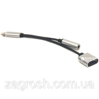 Promo Ціна! Перехідник Lightning 2in1, Audio 3.5mm to Lightning PowerPlant (CA910410) - тільки на ZaGrosh.com.ua