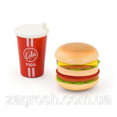 Promo Ціна! Ігровий набір Viga Toys Гамбургер і кола (51602) - тільки на ZaGrosh.com.ua, фото 1
