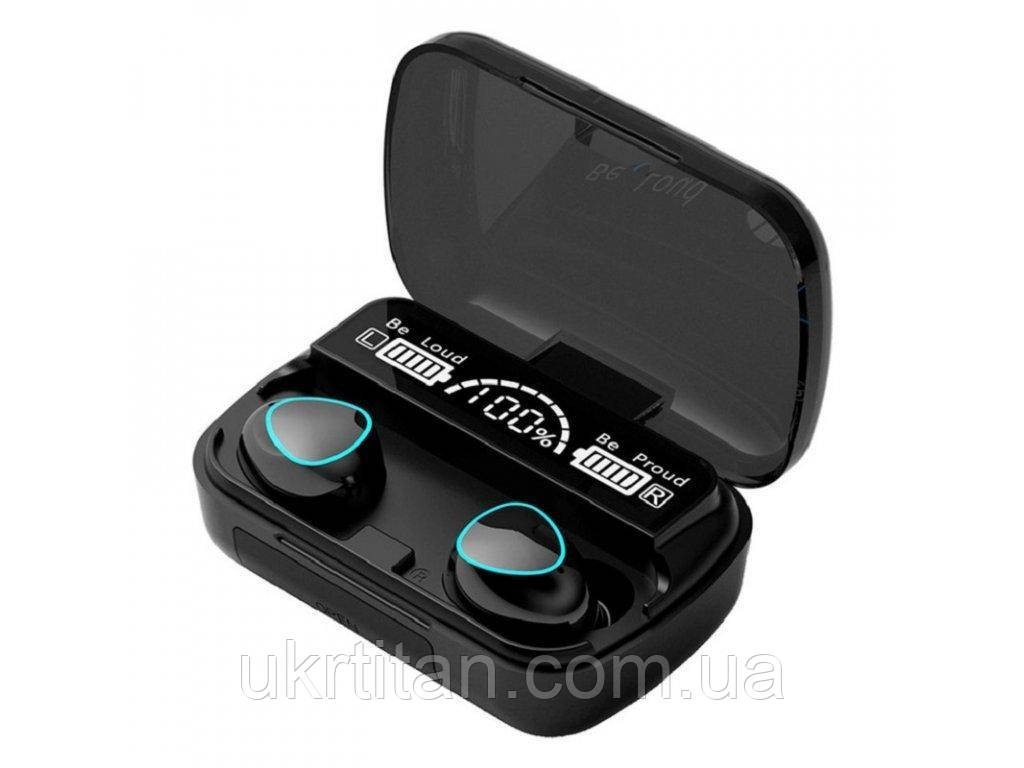 Оригінал! Навушники бездротові Bluetooth MDR TWS M10 8280 у кейсі, чорні - Вища Якість!, фото 1