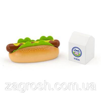 Promo Ціна! Ігровий набір Viga Toys кулінара Хот-дог і молоко (51601) - тільки на ZaGrosh.com.ua, фото 1