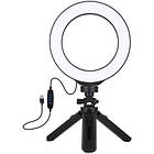 Promo Ціна! Набір блогера Puluz Ring USB LED lamp PKT3059B 6.2" + table tripod (PKT3059B) - тільки на ZaGrosh.com.ua