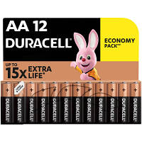 Оригінал! Батарейка Duracell AA лужні 12 шт. в упаковці (5000394006546 / 81551275) - Вища Якість!
