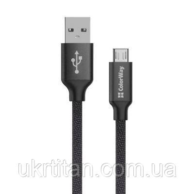 Оригінал! Дата кабель USB 2.0 AM to Micro 5P 2.0m black ColorWay (CW-CBUM009-BK) - Вища Якість!, фото 1
