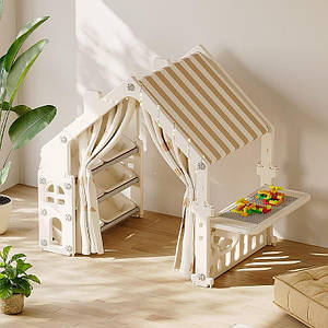 Дитячий ігровий комплекс Lumpurini Ayser-casa будиночок контейнерами для іграшок, столиком з конструктором