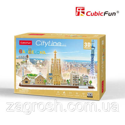 Promo Ціна! Пазл Cubic Fun Тривимірна головоломка-конструктор City Line Barcelona (MC256h) - тільки на ZaGrosh.com.ua