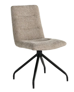 Cтілець поворотний Damir чорний каркас/ темний беж тканина TM Intarsio