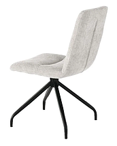 Cтілець поворотний Damir чорний каркас/ світло-сіра тканина TM Intarsio, фото 4