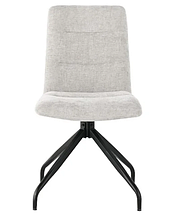 Cтілець поворотний Damir чорний каркас/ світло-сіра тканина TM Intarsio, фото 2