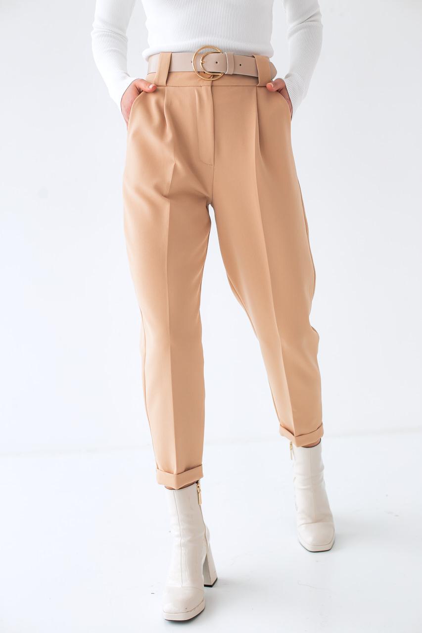 Штани банани з поясом PERRY — світло-коричневий колір, XL (є розміри), фото 1