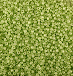 Бісер чеський Preciosa 02154, алебастровий, салатовий світлий (10 г)
