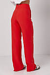 Класичні жіночі штани зі стрілками — червоний колір, XS (є розміри), фото 2