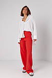 Класичні жіночі штани зі стрілками — червоний колір, XS (є розміри), фото 6