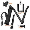 Монопод, штатив, тримач 3-Way для Gopro, SJCAM, Xiaomi та інших екшн камер, фото 2
