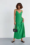 Літній сарафан із відкритою спиною - зелений цвет, L (є розміри), фото 5