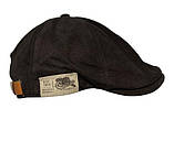 Вінтажний модний однотонний берет Чорний, фото 3