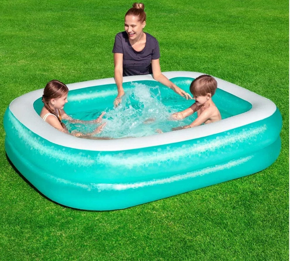 Надувний басейн Bestway 54005 (201х150х51 см), фото 1