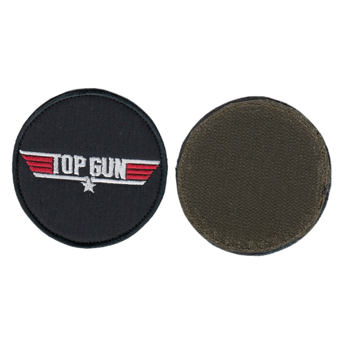 Шеврон військовий / армійський,Top gun , на чорному, ЗСУ, діаметр 8 см