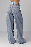 Жіночі широкі джинси wide-leg - синій цвет, 36р (є розміри) 34, фото 2