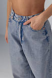 Жіночі широкі джинси wide-leg - синій цвет, 36р (є розміри) 34, фото 4