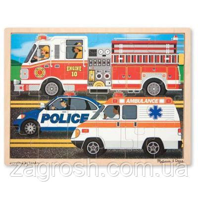Promo Ціна! Пазл Melissa&Doug Спецмашини, 24 елемента (MD9062) - тільки на ZaGrosh.com.ua