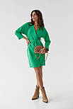 Плаття-кімоно на запах із поясом Fame istanbul — зелений колір, S (є розміри), фото 3