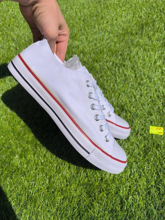 СКИДКА 44 р Білі кеди чоловічі конверси converse літні тканинні текстильні, фото 1