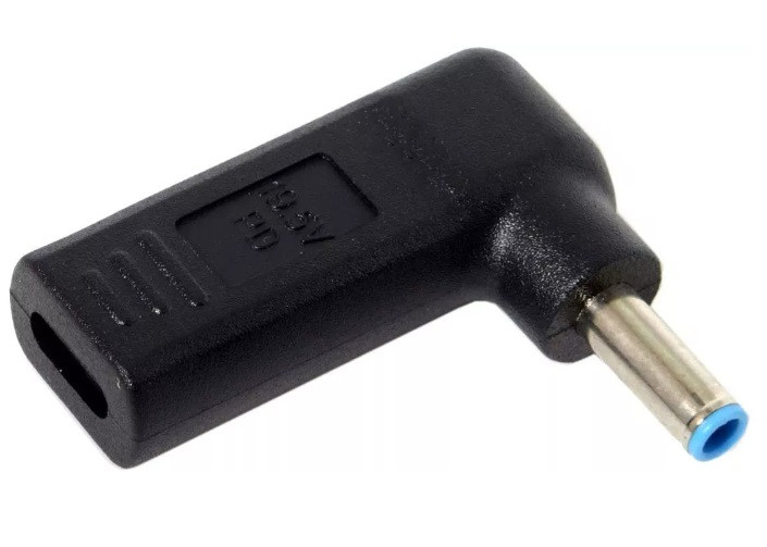 Перехідник USB Type-C на DC 4.5×3.0*0.6 + PD Triger 19.5V 100W для HP зарядки ноутбука від повербанка, фото 1