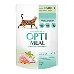 Optimeal вологий корм для котів з кроликом у морквяному желе 85 гр * 12 шт