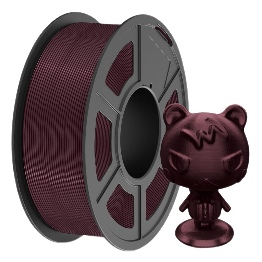 Пластик філамент для 3Д-друку SUNLU TPU-SILK Burgundy (135110A), Classic Spool, 1.75mm, 1kg, 210-240°C, Пурпурно-Червоний