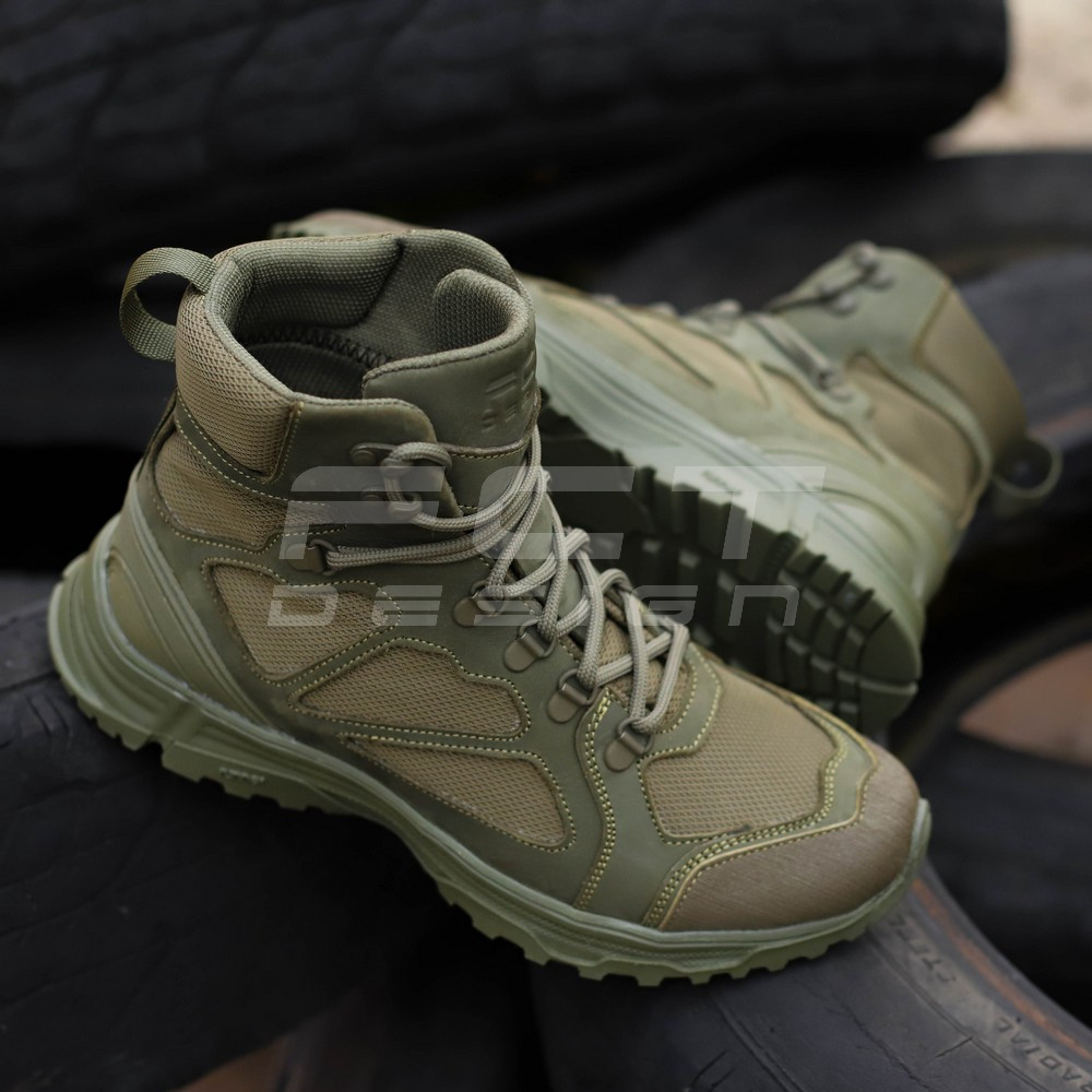 Черевики тактичні Варяг літні на сітці хакі, фото 1