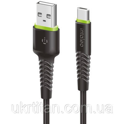 Оригінал! Дата кабель USB 2.0 AM to Type-C 2.0m CBFLEXT2 Black Intaleo (1283126521423) - Вища Якість!, фото 1