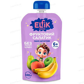 Пюре для дітей від 6міс фруктове Фруктовий салатик Elfik Magic 100г