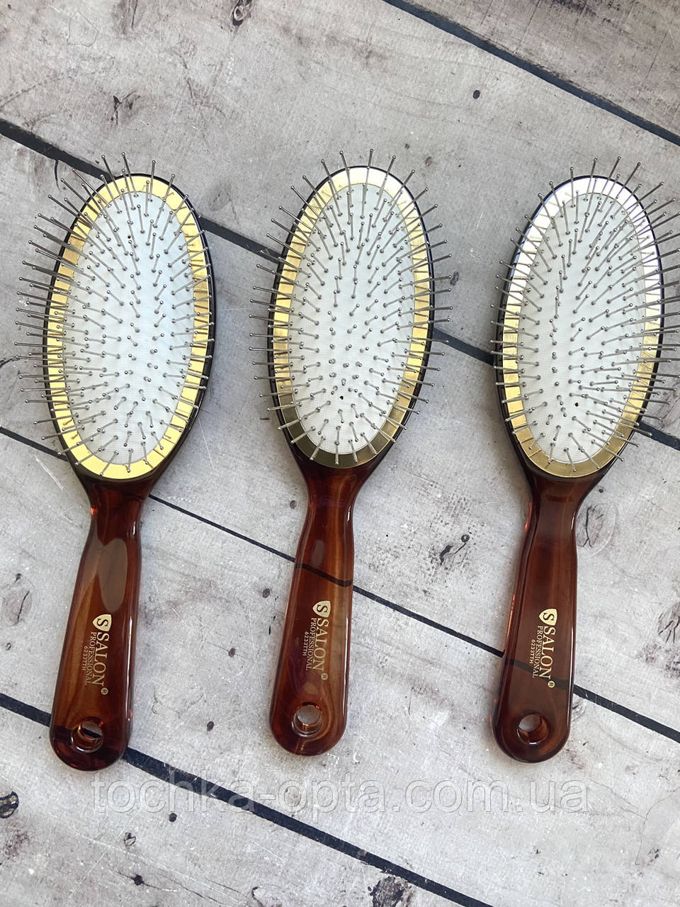 Масажна щітка SALON PROFESSIONAL 6233TTH велика з металевими цвяхами