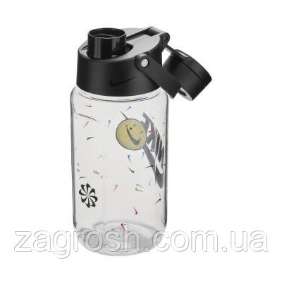 Promo Ціна! Пляшка для води Nike TR Renew Recharge Chug Bottle 16 OZ грфічний прозорий, чорний 473 мл N.100.7634.968.16